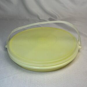 Tupperware Party Susan 405-9 White Divided Serving‎ Tray with Lid 224-5 Vintage